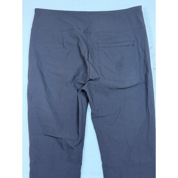 Athleta Wander Slim Ankle Pant Black Mid Rise Zip Pocket Tech Women Size 16T - Picture 8 of 9